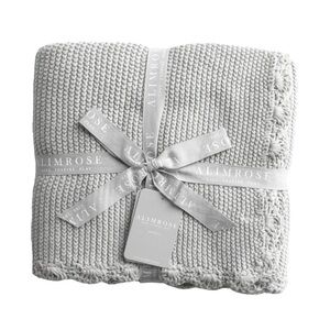 Alimrose Gray Knit - ALIMROSE Organic Mini Moss Stitch Baby Blanket - Grey